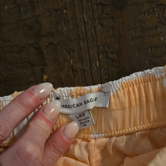 American Eagle Outfitters White and Orange Mini Skater Skirt - Picture 3 of 4